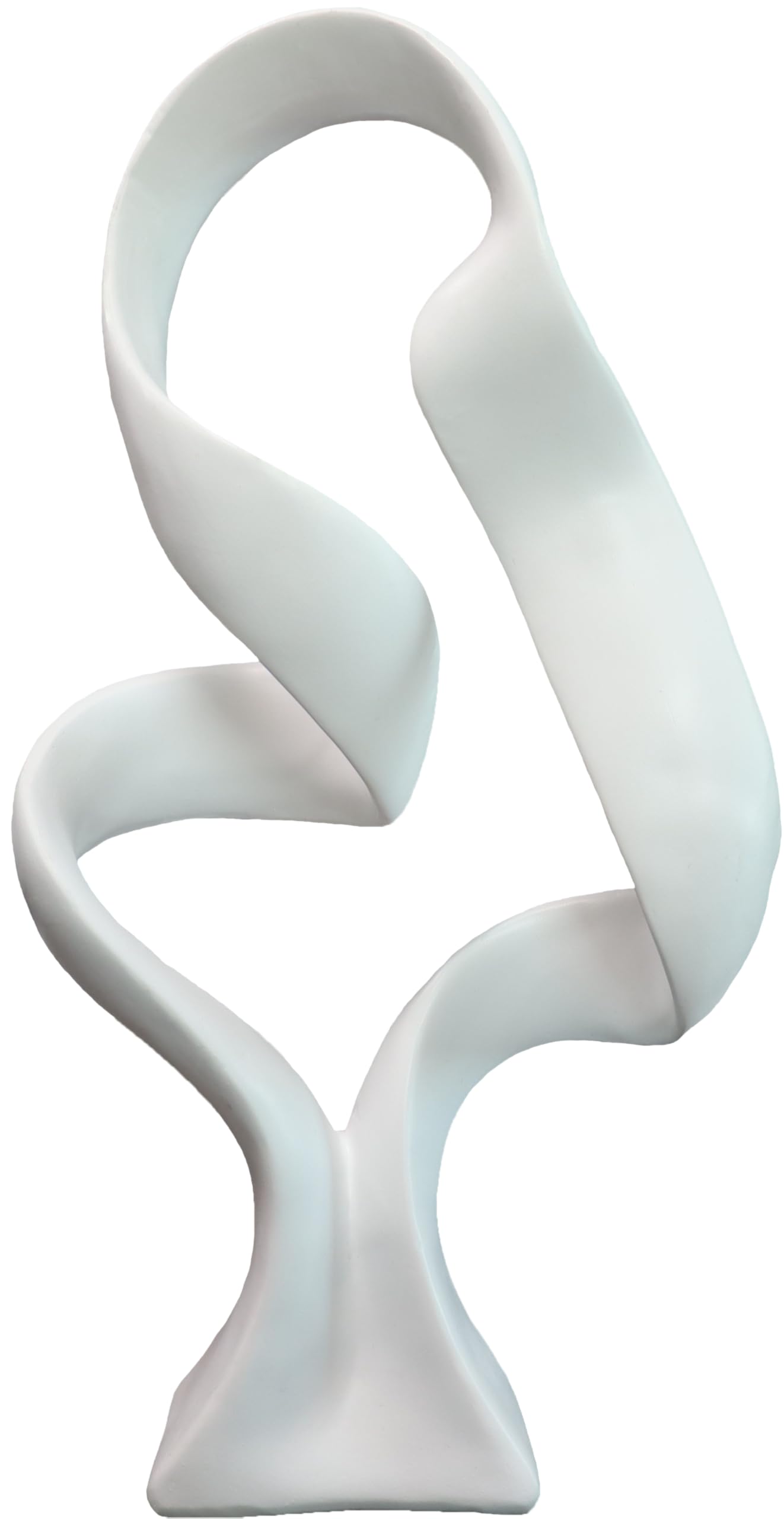 10" Modern Abstract Ribbon Decorative Sculpture, Knot Sculptures,Home Decor,Coffee Table Statues,Dining Living Room Desk Decor（White）