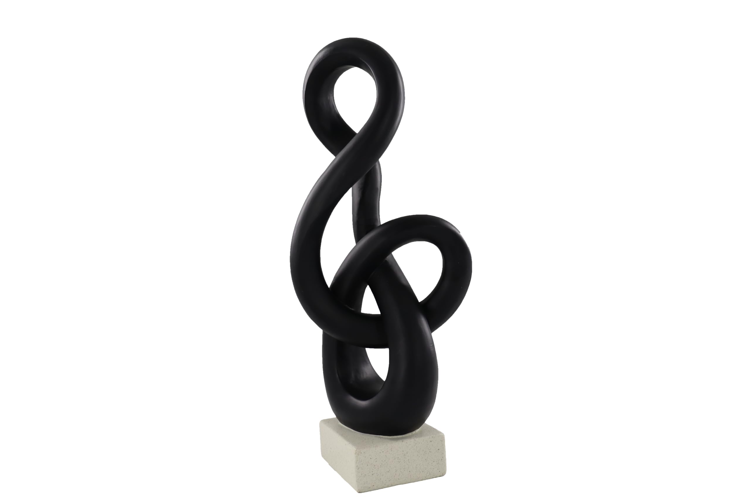 10" Modern Abstract Ribbon Decorative Sculpture, Knot Sculptures,Home Decor,Coffee Table Statues,Dining Living Room Desk Decor（White）