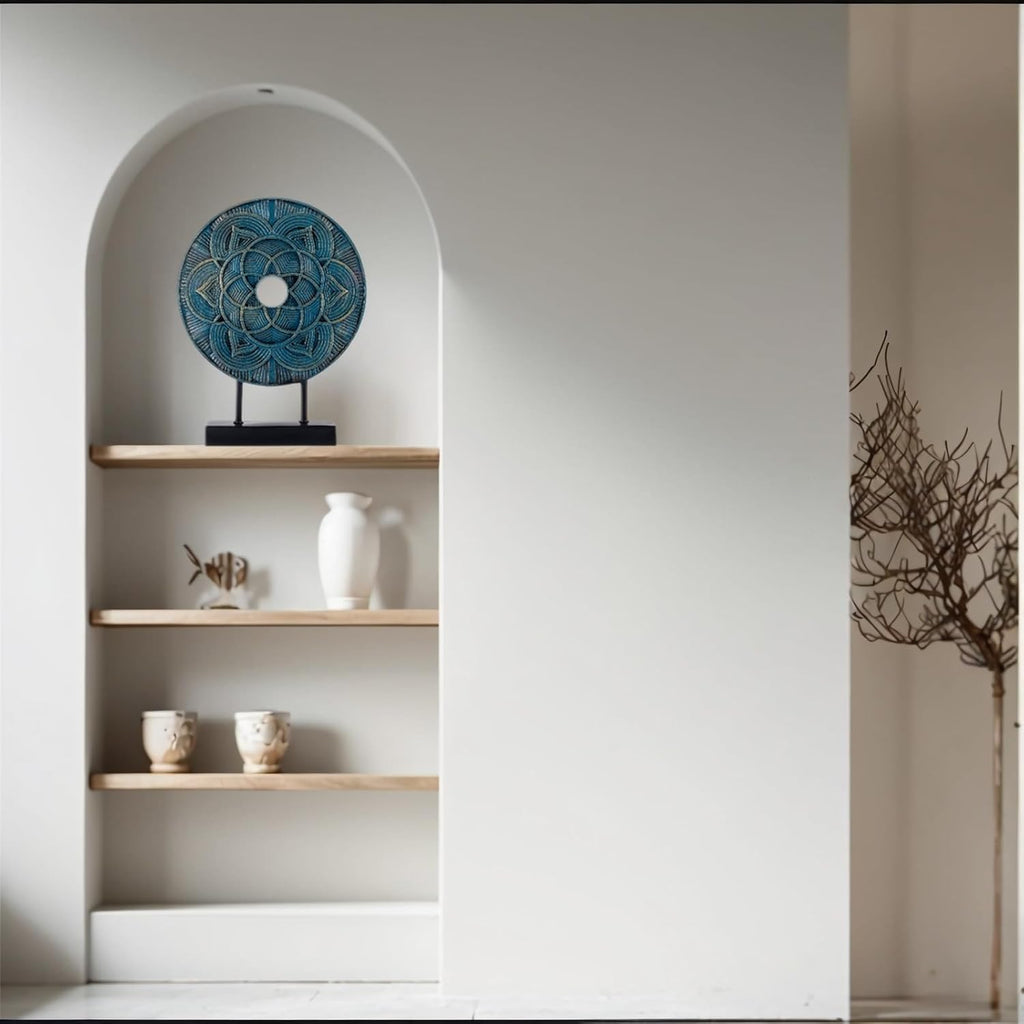 Modern Sculpture Decorative Objects Above Cabinet Decor Kitchen Elegant Home Decor Items Accents for Living Room Centrepieces, Console Table Decorations (Blue)