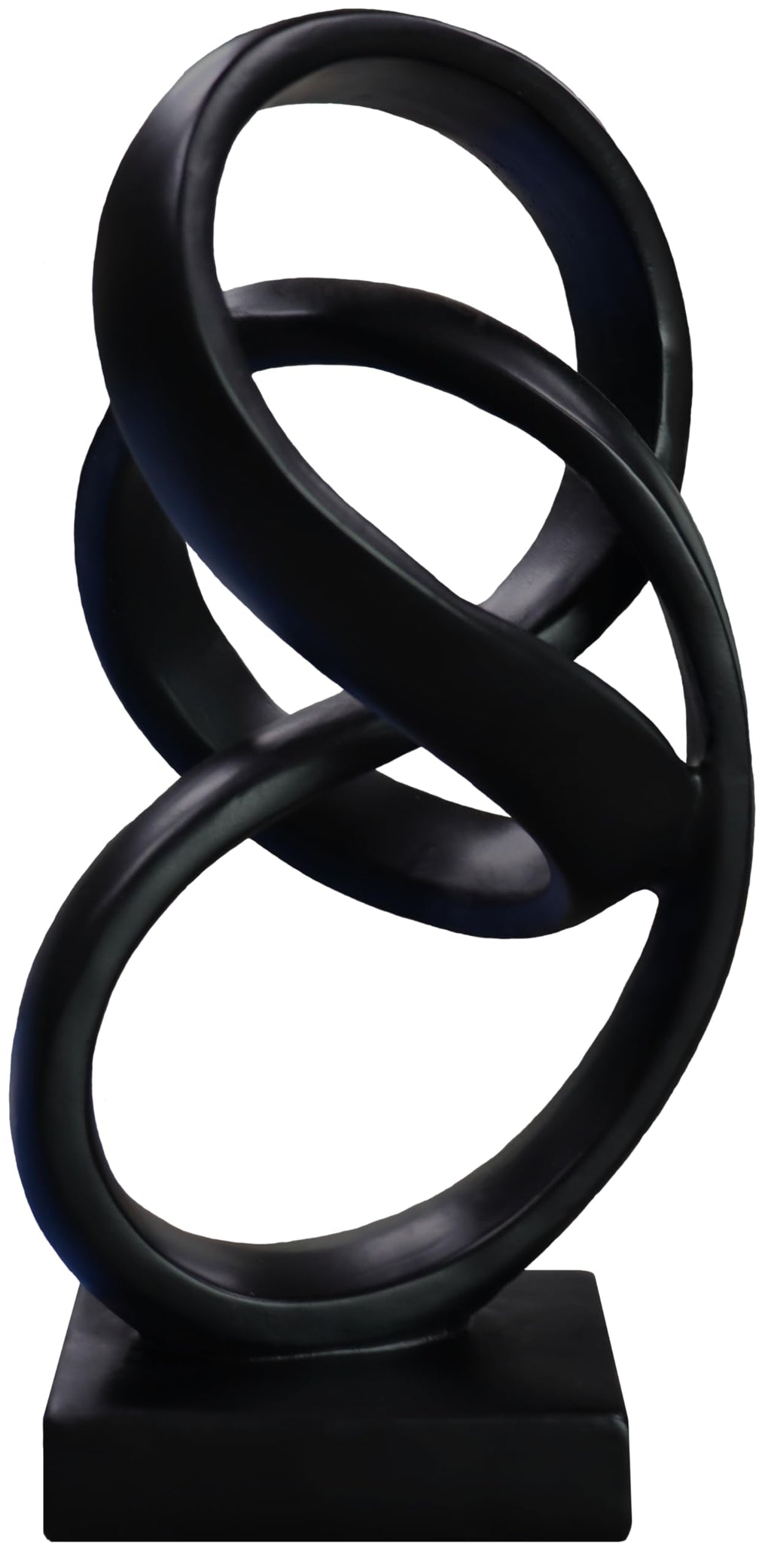 10" Modern Abstract Ribbon Decorative Sculpture, Knot Sculptures,Home Decor,Coffee Table Statues,Dining Living Room Desk Decor（White）