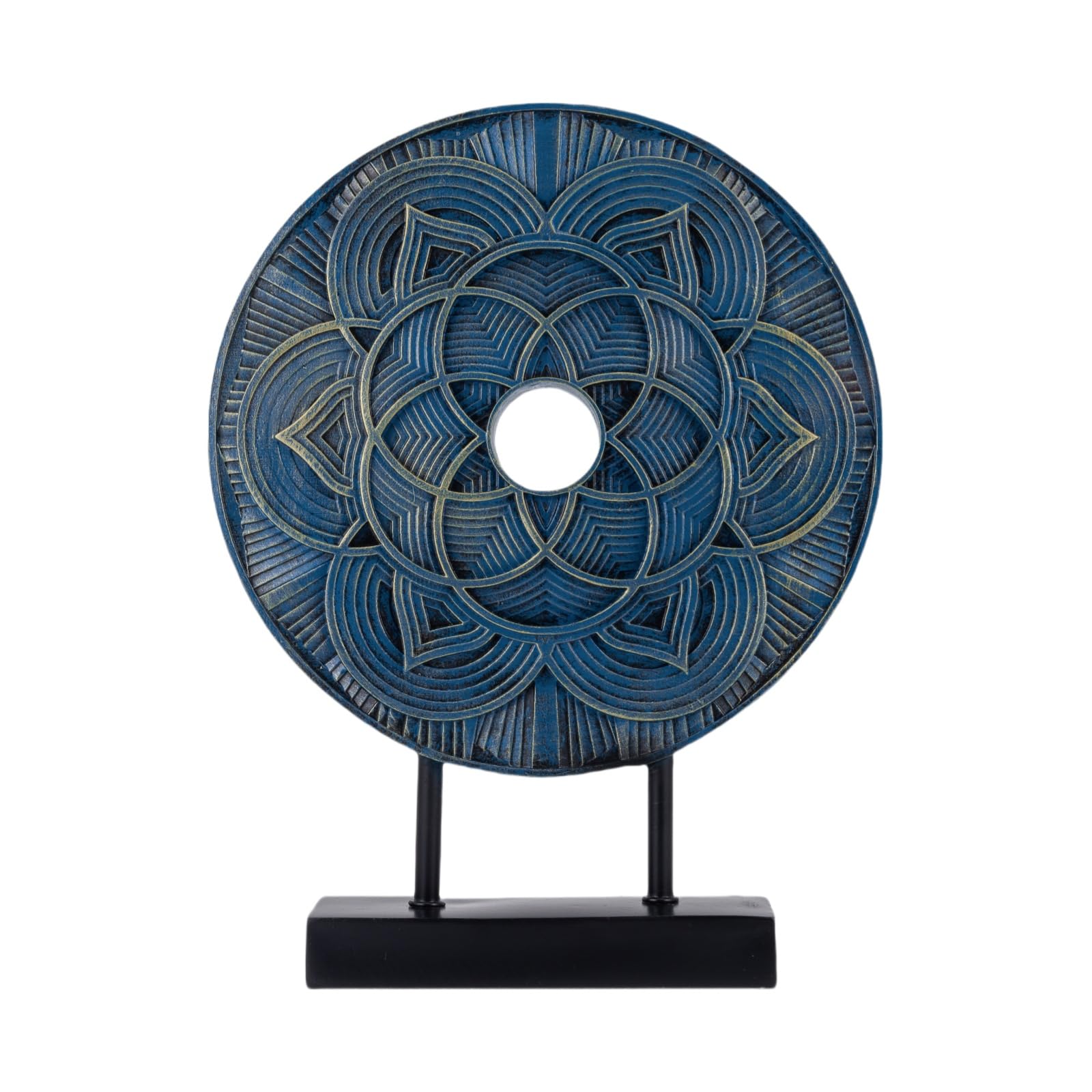 Modern Sculpture Decorative Objects Above Cabinet Decor Kitchen Elegant Home Decor Items Accents for Living Room Centrepieces, Console Table Decorations (Blue)