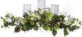 Nearly Natural 4634-CR Hydrangea Triple Candleabrum Centerpiece, Cream 29" x 10.25" x 10.25"