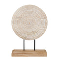 Housewarming Gifts Farmhouse Table Sculpture Home Decor Statue Mandala Carved for Modern Home 10" x 14", Living Room, Fireplace Mantel Shelf, Table and Entryway Decor Stand (Design 1)